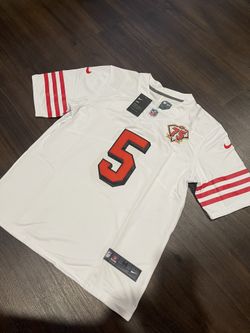 49ers Trey Lance White Jersey 49ers Medium