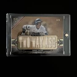 Shohei Ohtani Triple Threads Relic Card 4/9 Game Used Bat Wood Card
