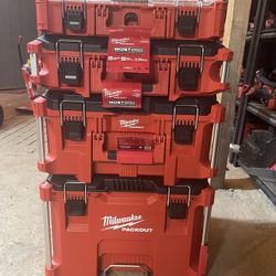 Milwaukee PACKOUT 22 in. Rolling Tool Box, 22 in. Large Tool Box and 22 in. Medium Tool Box ProSystem Low Profile Handle