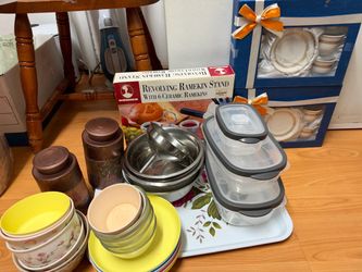 Kitchen & Dinnerware Bundle (Roshco Ramekin Stand, Tea Sets, Bowls & More)