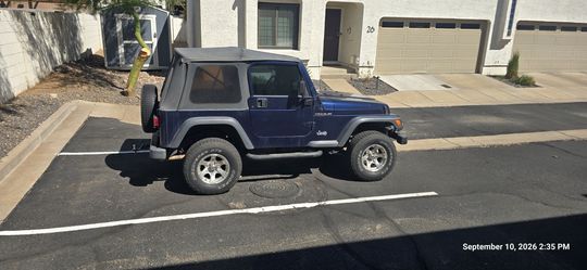 Blue 1997 Jeep Wrangler TJ $7,500