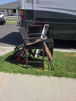 Free metal and chairs
