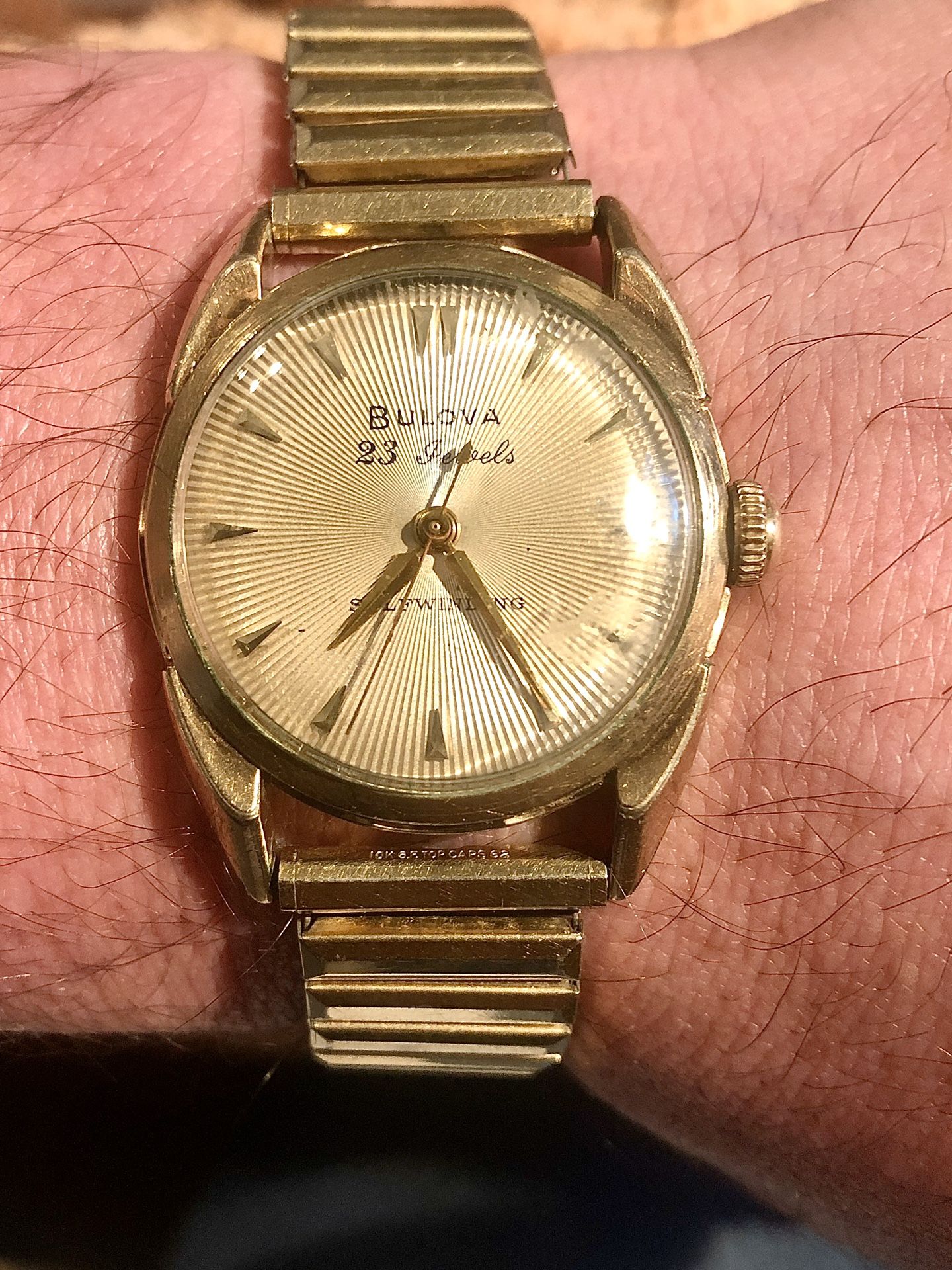 Bulova 23j self winding watch, mid 50s
