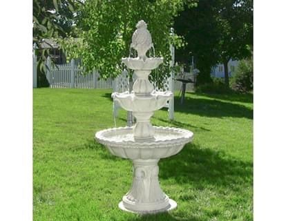 59" Welcome 3-Tier Outdoor Garden Fountain - Sunnydaze Decor
