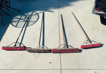 4 push brooms all for $35