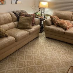 Leather couch & Matching Love Seat