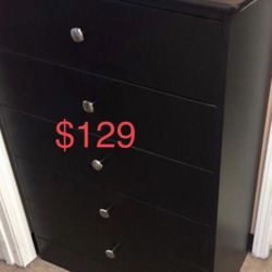 Dresser 5 Drawers Compress Wood 🪵 