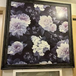 Extra Large Picture With Wooden Frame 