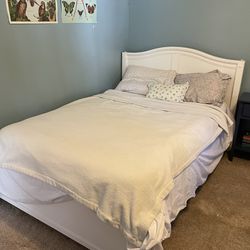 Full Bed And White Bed Frame