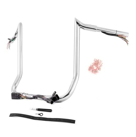 Wsays 14" Rise Pre-Wired Handlebar