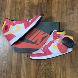AIR JORDAN 1 RETRO HIGH OG (Light Fusion Red) [ 7.5,  8.5,  9.5  &  11.5  Men’s ]
