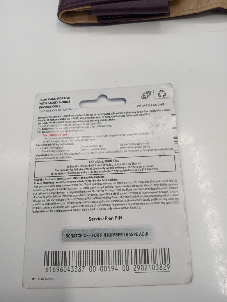 Walmart Family Mobile 50 Card