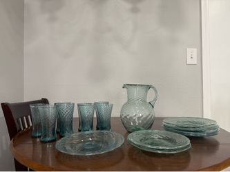 Mexican Glass Set of Tableware