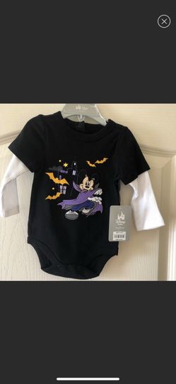 Disney Halloween Mickey Mouse as Count Mickey Dracula Baby Onesie