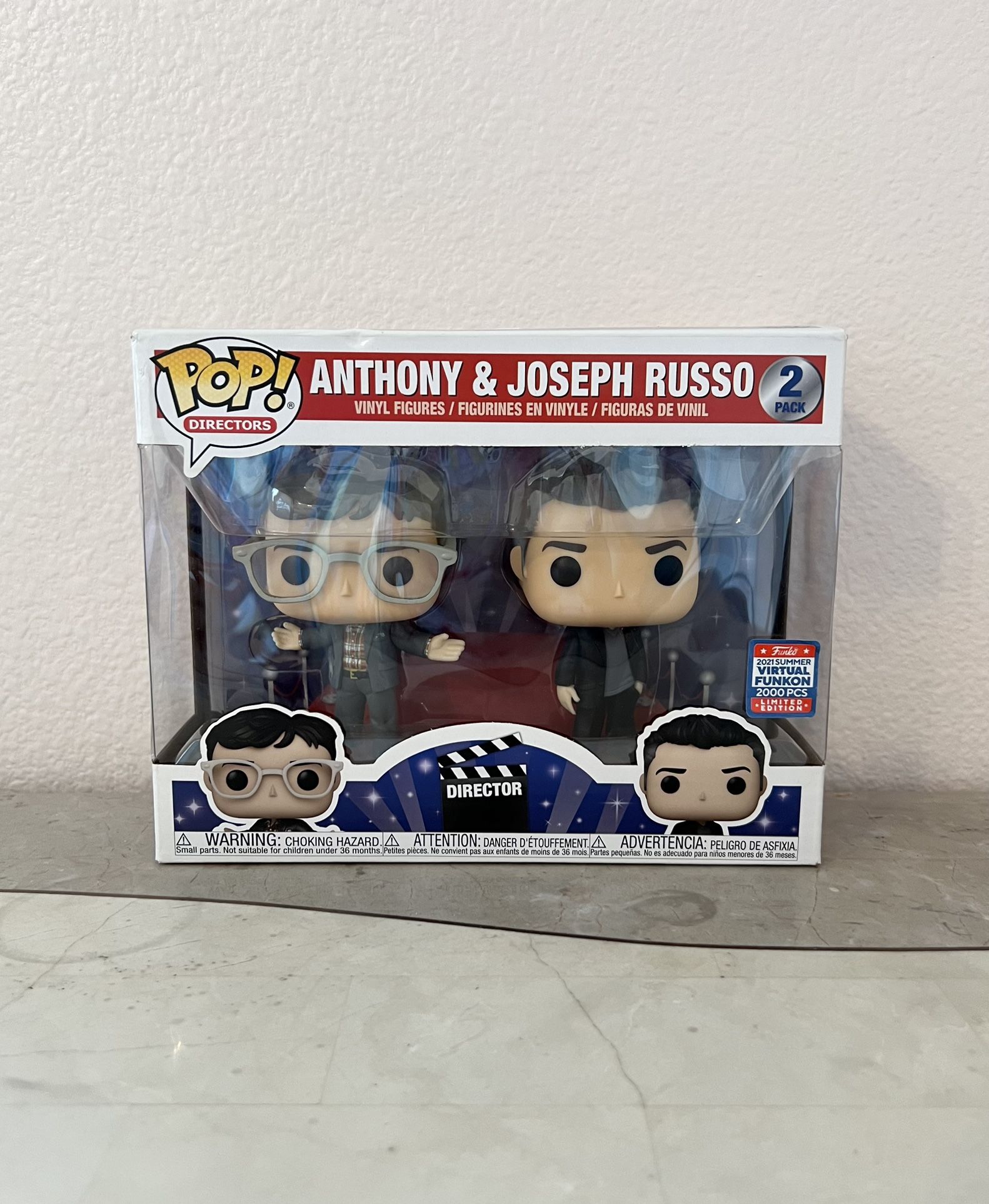 FUNKON 2021 *Official* Funko Pop! Directors ANTHONY & JOSEPH RUSSO 2-PACK LE2000