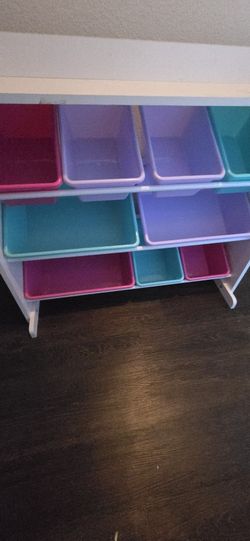 Kids Toy Box With Bookshelf