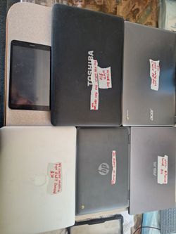 Lot of 5 laptops and 1 tablet needs repair or for parts