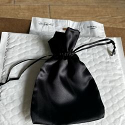 Black Satin Drawstring Bags