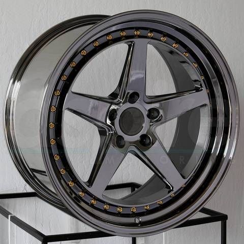 18x8.5 new blk chrome new rims set 5x100 5x114.3