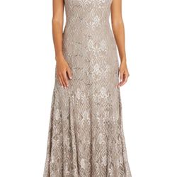 Champagne color R & M RICHARDS GOWN