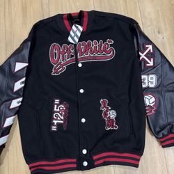 Off Whitr Varsity Jacket 