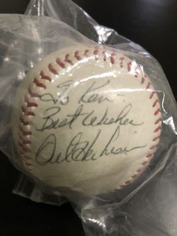 AUTOGRAPHED VINTAGE BASEBALL DODGERS
