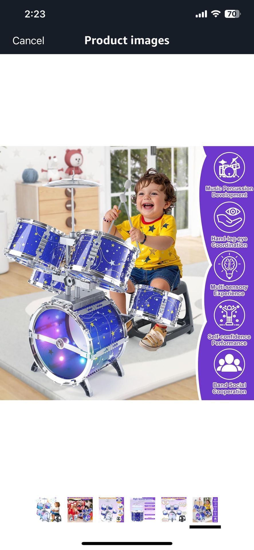 Kids drum set