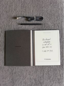 reMarkable 2 Tablet Bundle – Marker Plus, Leather Folio & Charger