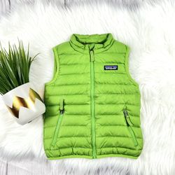 3T Patagonia Bright Green Down Vest Kid’s Boy Girl