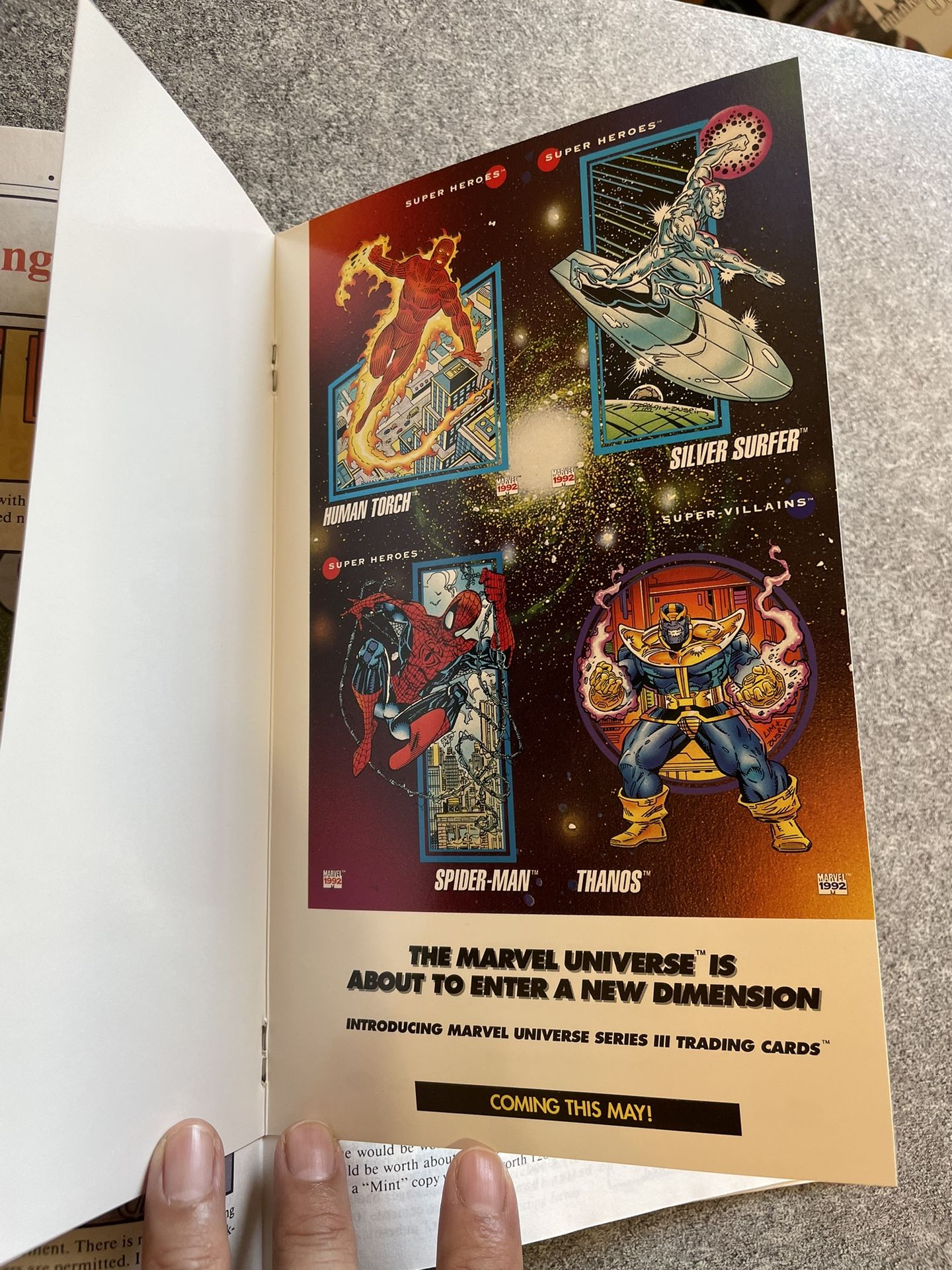 Marvel Universe Series 3 1992 Promo Card Sheet