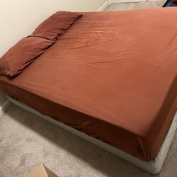 Queen Size Bed Frame + Mattress – Free (Pickup Only)