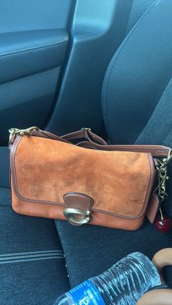Coach Smooth Leather and Suede Tabby Orange