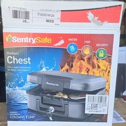 SentrySafe CHW20201 Fire-Resistant and Water-Resistant Chest Safe with Tubular Key Lock 0.28 Cu. ft.