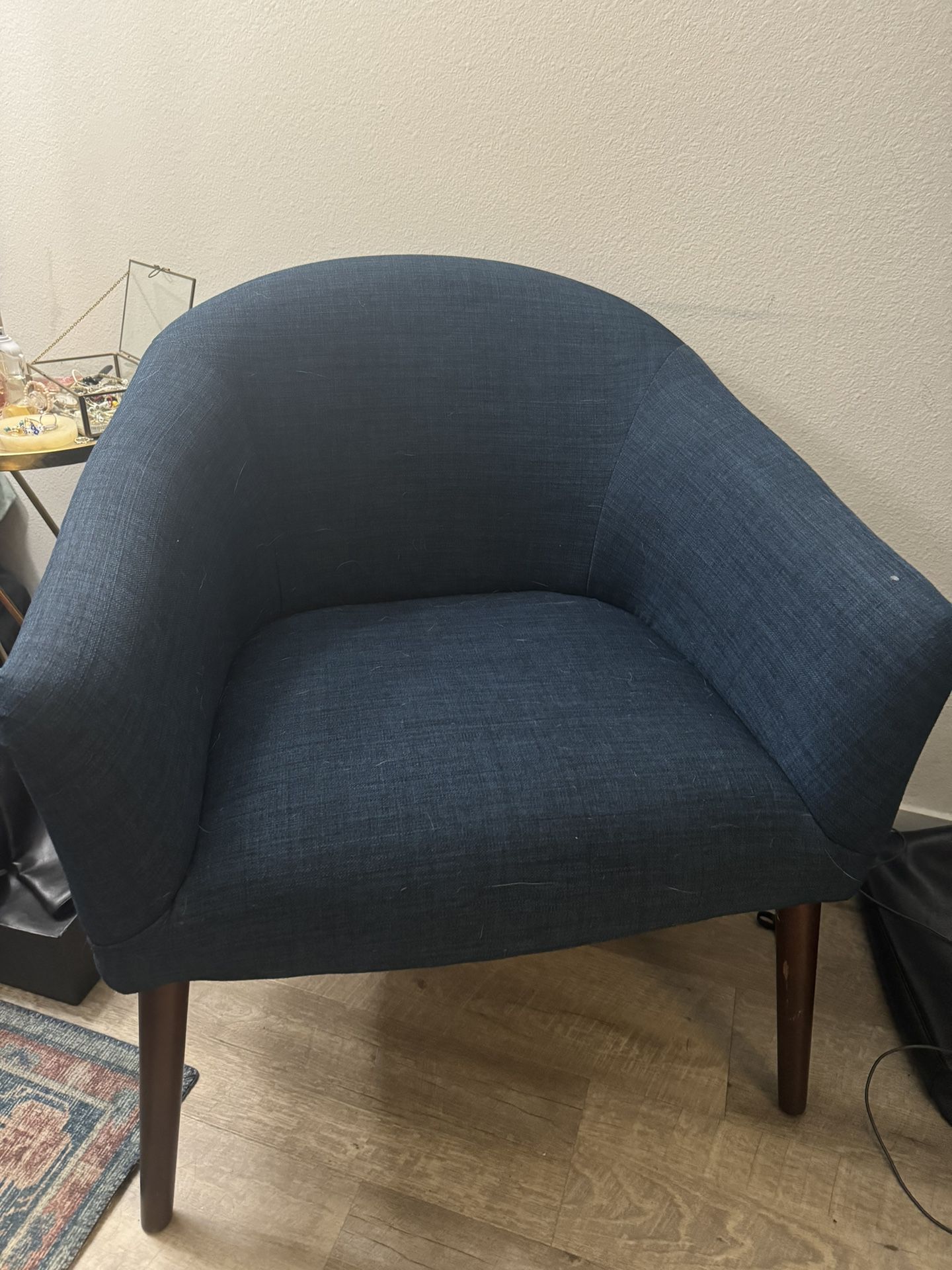 Blue upholstered Accent Chair