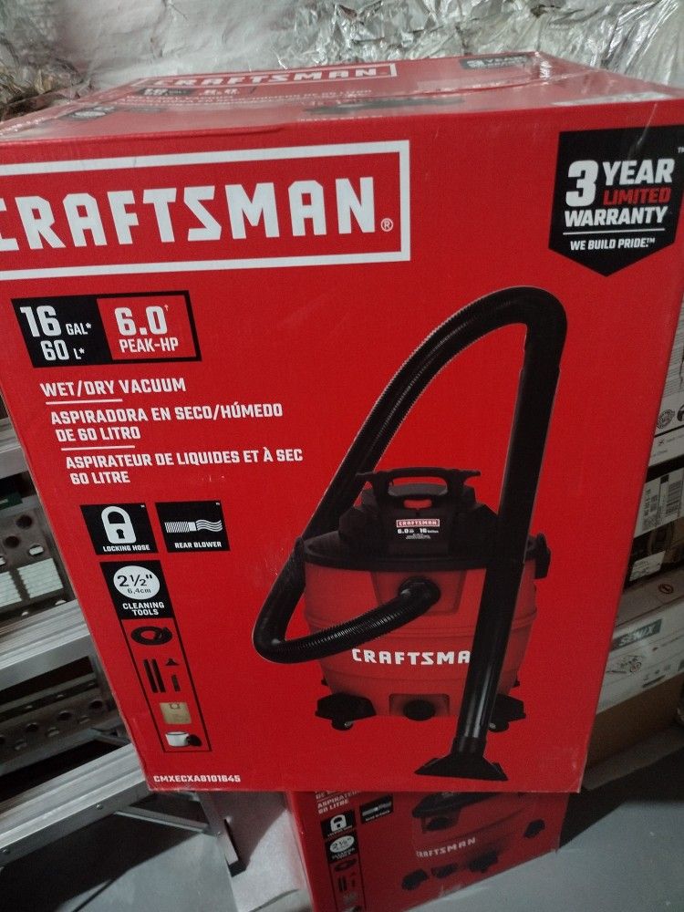 New Craftsman 16 Gallon Shop Vacuum. $50 Firm