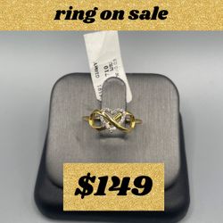 This Is 10 Kt  Gold And Diamond Ring On Sale