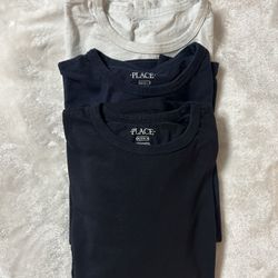 3 Boys Children’s Place Black Blue White long sleeve T Shirt Size XXL 16