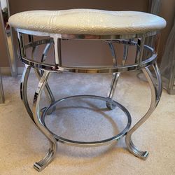 Faux Crocodile Vanity Stool