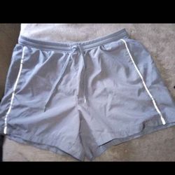 A  Pair Of New Grey Athletic Shorts 