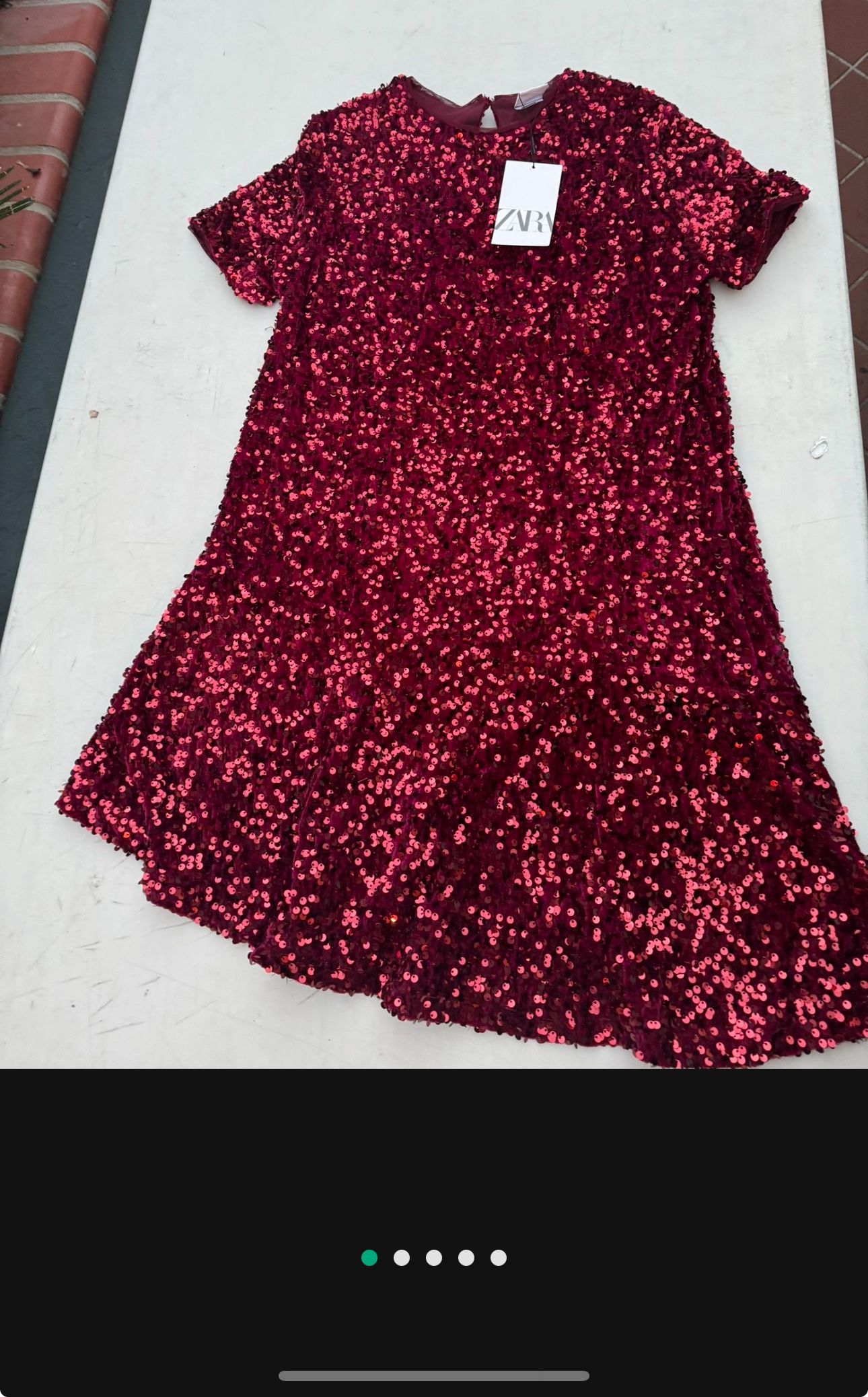 New. Zara Girls Sequin Dress Size 13/14y