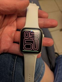 Apple Watch with White Sport Band