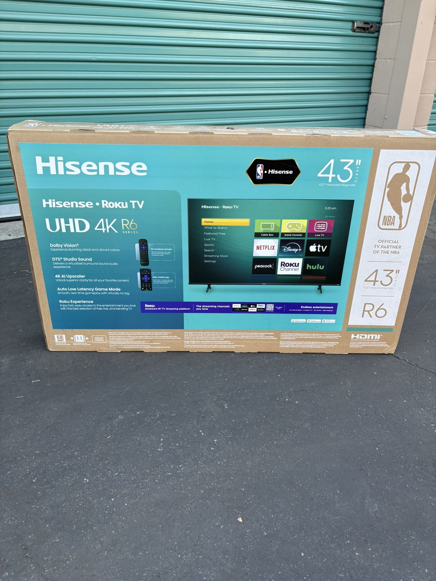 43 INCH HISENSE ROKU UHD 4K SMART TV