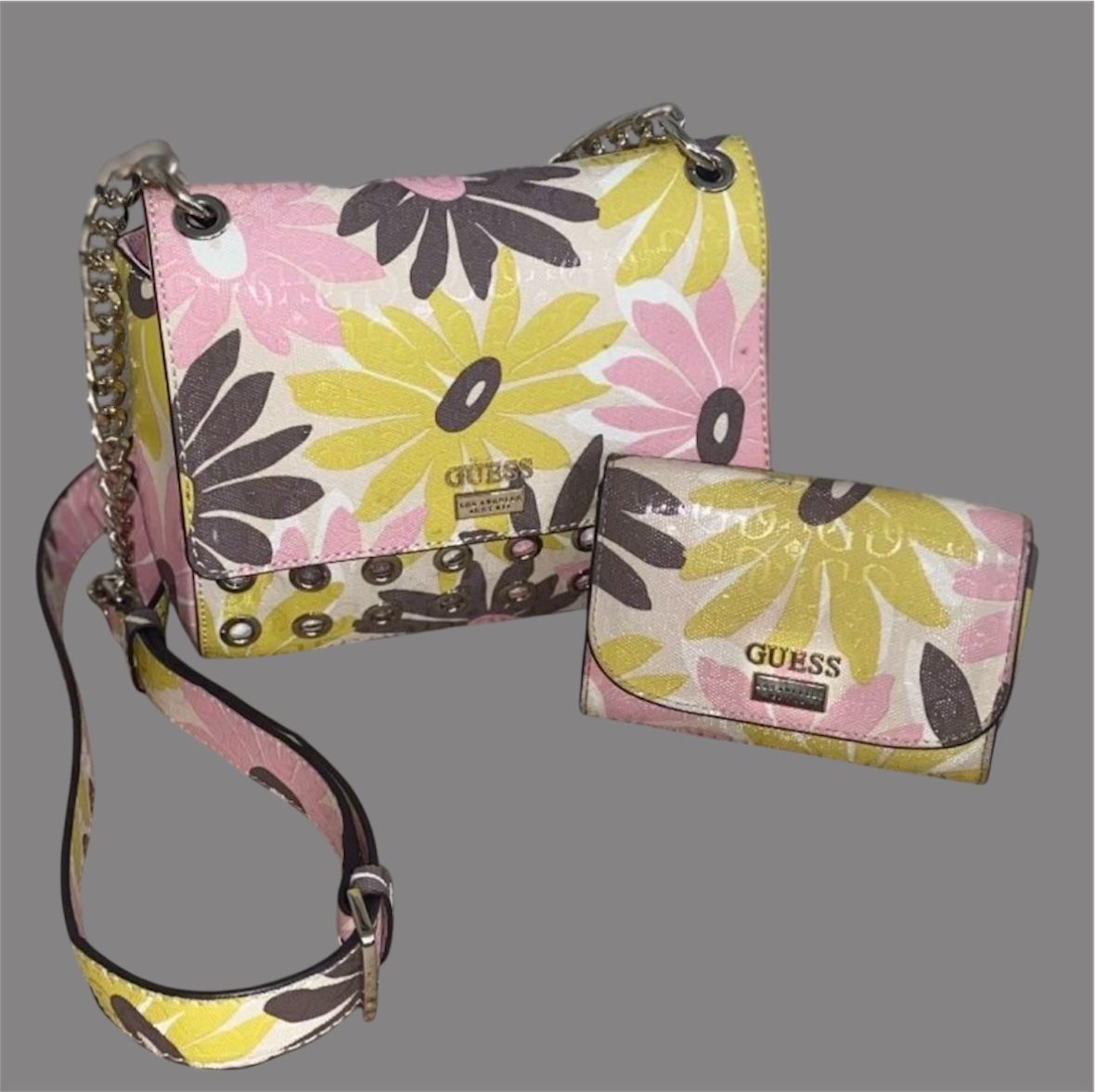 Guess Los Angeles Crossbody Handbag And Matching Wallet