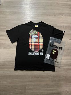 Small and medium burbbery Bape shirt