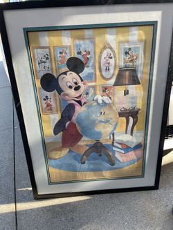 Collectible Mickey Mouse Framed Poster