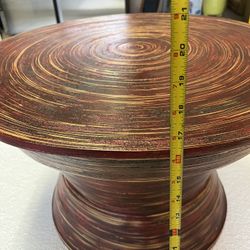 Durable, Light, Red Side Table with Storage