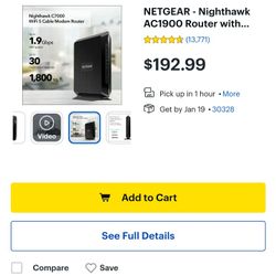 Netgear C7000v2  Wifi Cable Modem Router