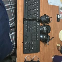 two Gaming Mouse 1 Hp Mouse One Hp Computer Keyboard