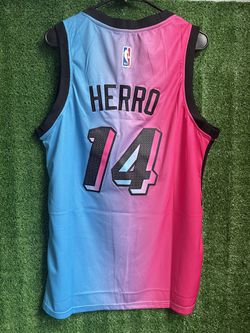 Tyler Herro Blue Miami Vice Heat Jersey Size Large NBA Finals