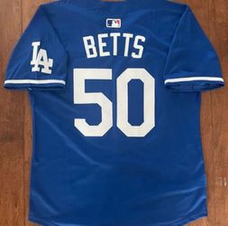 Dodgers Mookie Betts #50 blue stitched jersey